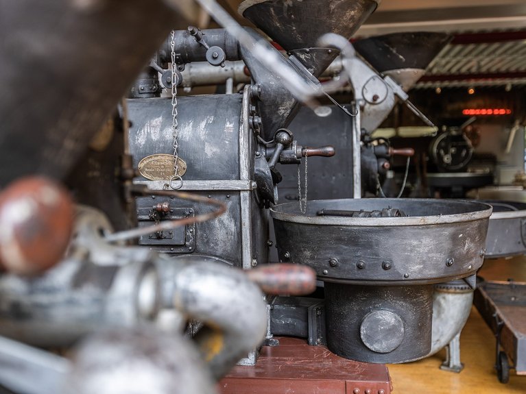Old drum roaster in museum