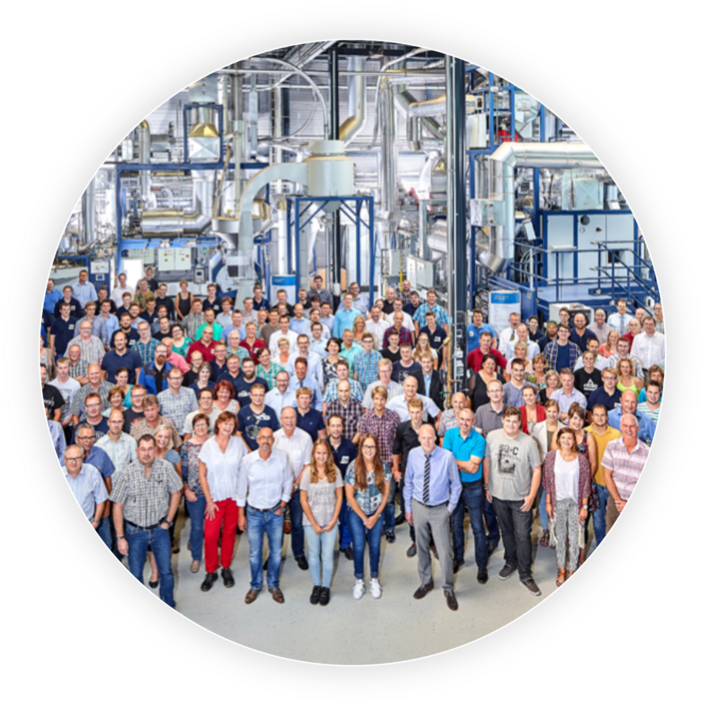 PROBAT employees at 150 years anniversary Group picture of PROBAT employees