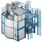 Teaser SATURN Series Coffee Roaster 3d rendering of SATURN Saries Coffee Roasting