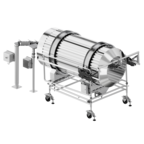 Seasoner for seasoning of nuts with dry and liquid ingredients 3d rendering of Seasoner