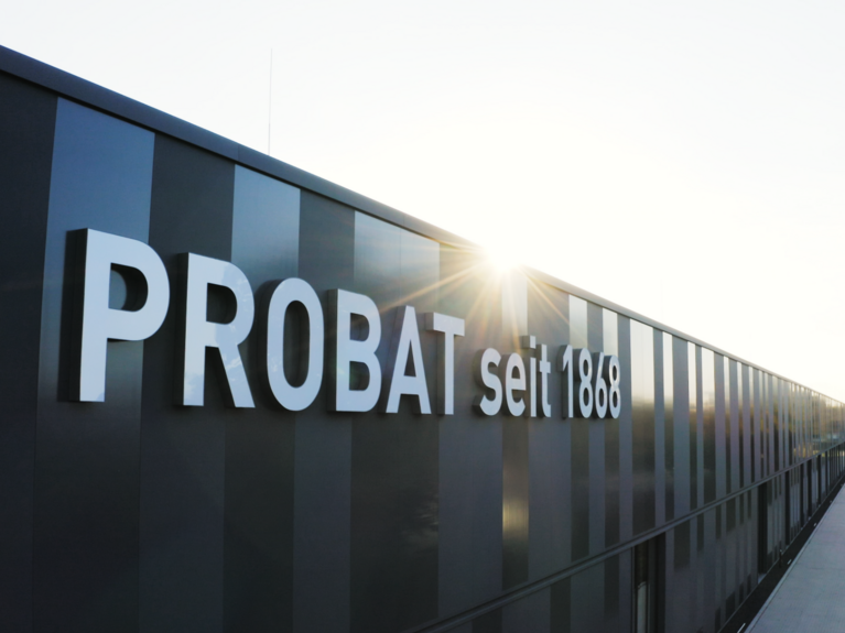 PROBAT lettering on factory - Probat, since 1868 Probat since 1868 written on factory