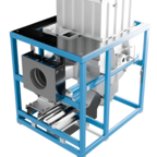 RKV for Preheating of green coffee prior to roasting 3d rendering side view of RKV
